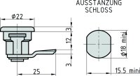 Hebelschloss inkl. 2 Schlüssel, VS, HS 309