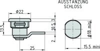 Hebelschloss inkl. 2 Schlüssel, VS, HS 322
